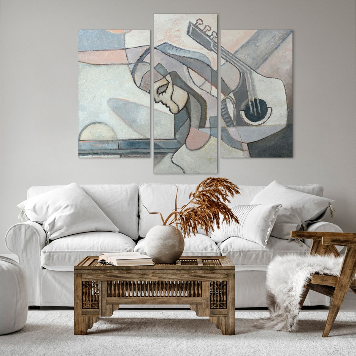 Obraz Na Płótnie - Kobieta Gitara  - 130X100 Cm - Cb130X100-3739