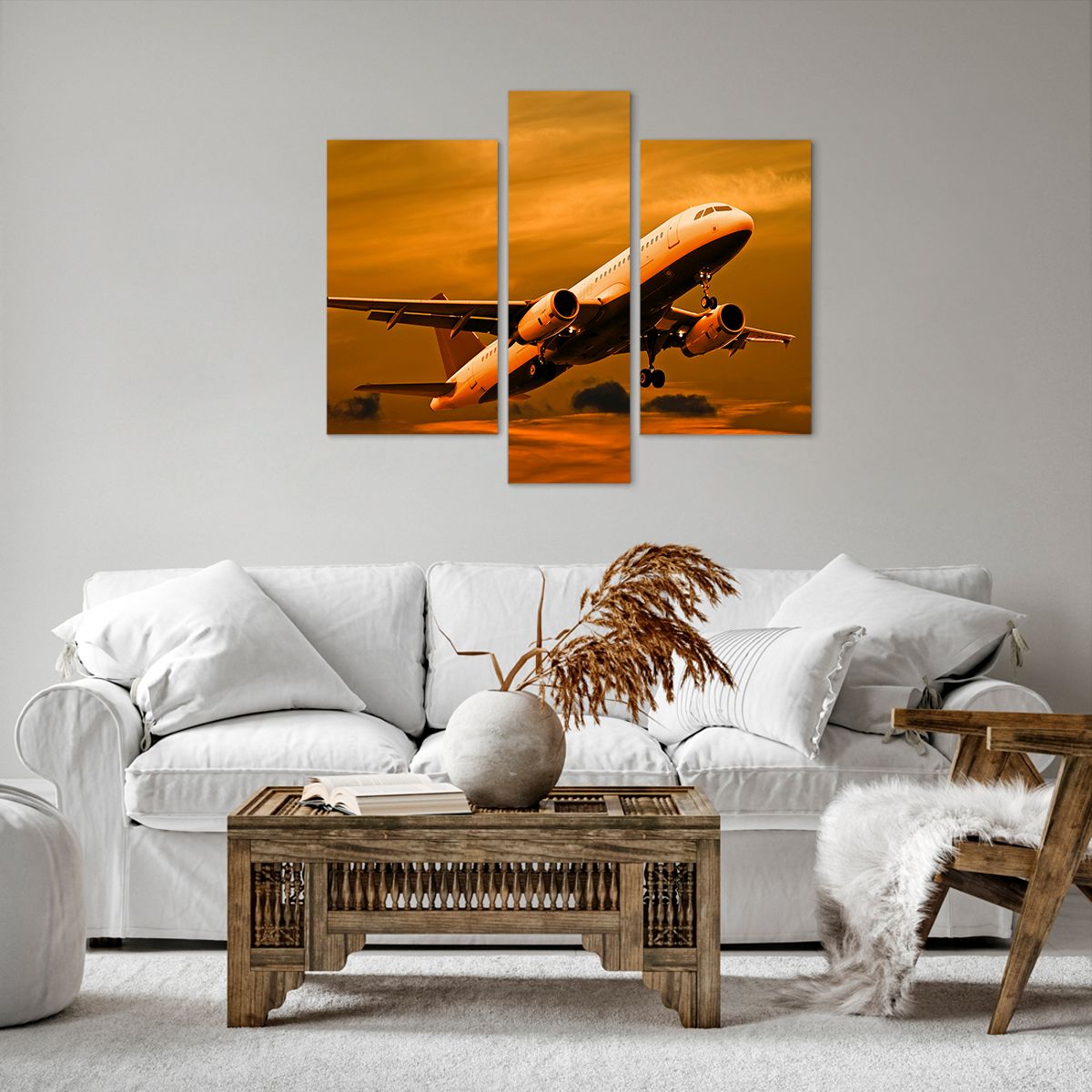 Obraz Na Płótnie - Samolot Start - 95X80 Cm - Cb95X80-0368