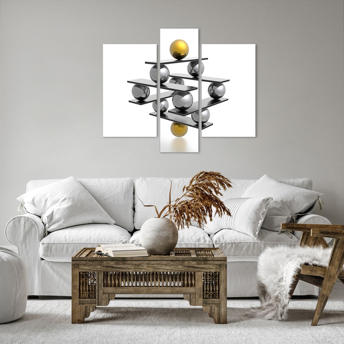 Obraz Na Płótnie - Kompozycja Kule - 95X80 Cm - Cb95X80-2640