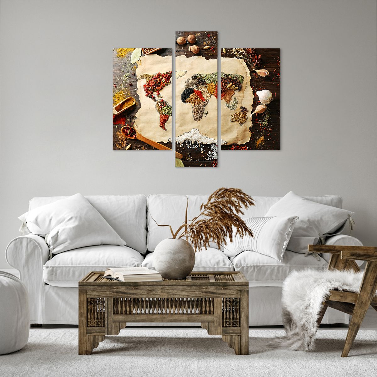 Obraz Na Płótnie - Mapa Przyprawy  - 95X80 Cm - Cb95X80-2832