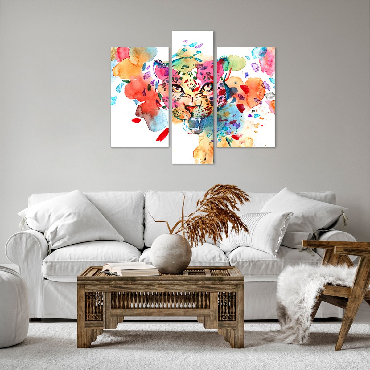 Obraz Na Płótnie - Pantera Rysunek - 95X80 Cm - Cb95X80-3068