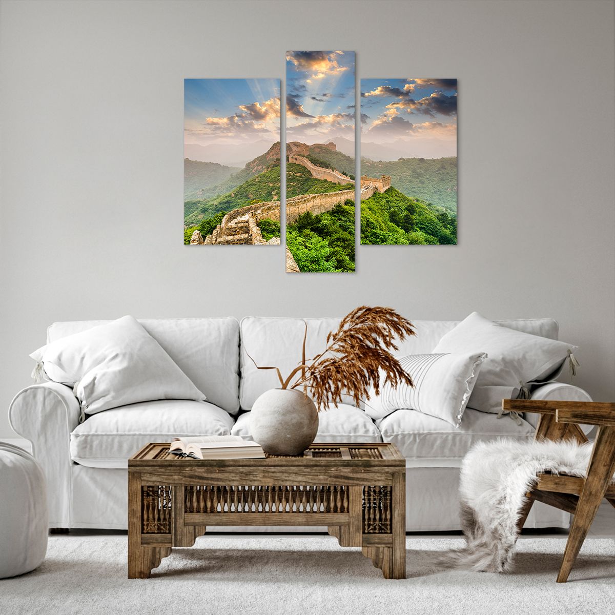 Obraz Na Płótnie - Góry Mur Obrona - 95X80 Cm - Cb95X80-3069
