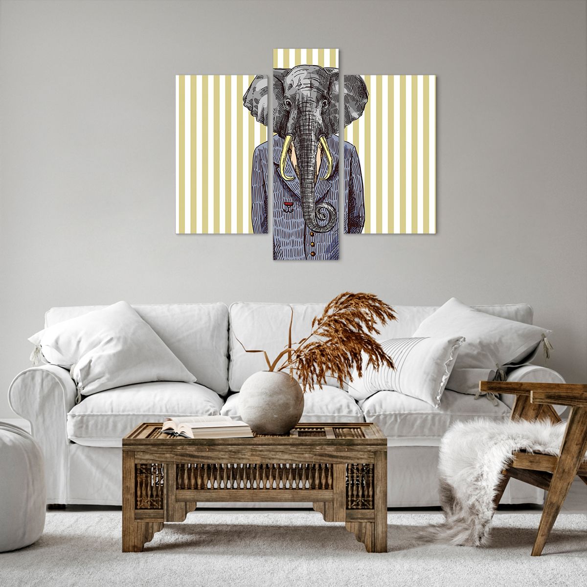 Obraz Na Płótnie - Słoń Elegant  - 95X80 Cm - Cb95X80-3209