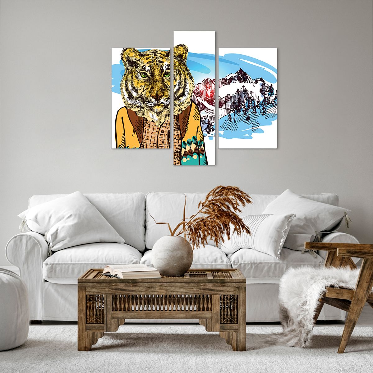 Obraz Na Płótnie - Tygrys Elegant - 95X80 Cm - Cb95X80-3210