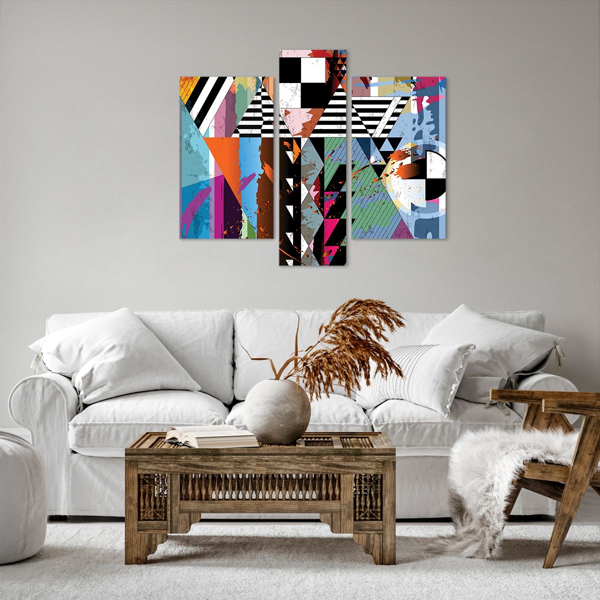 Obraz Na Płótnie - Kompozycja Figury - 95X80 Cm - Cb95X80-3636