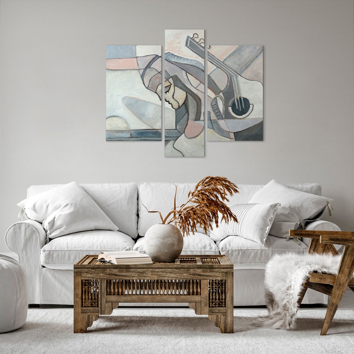 Obraz Na Płótnie - Kobieta Gitara  - 95X80 Cm - Cb95X80-3739