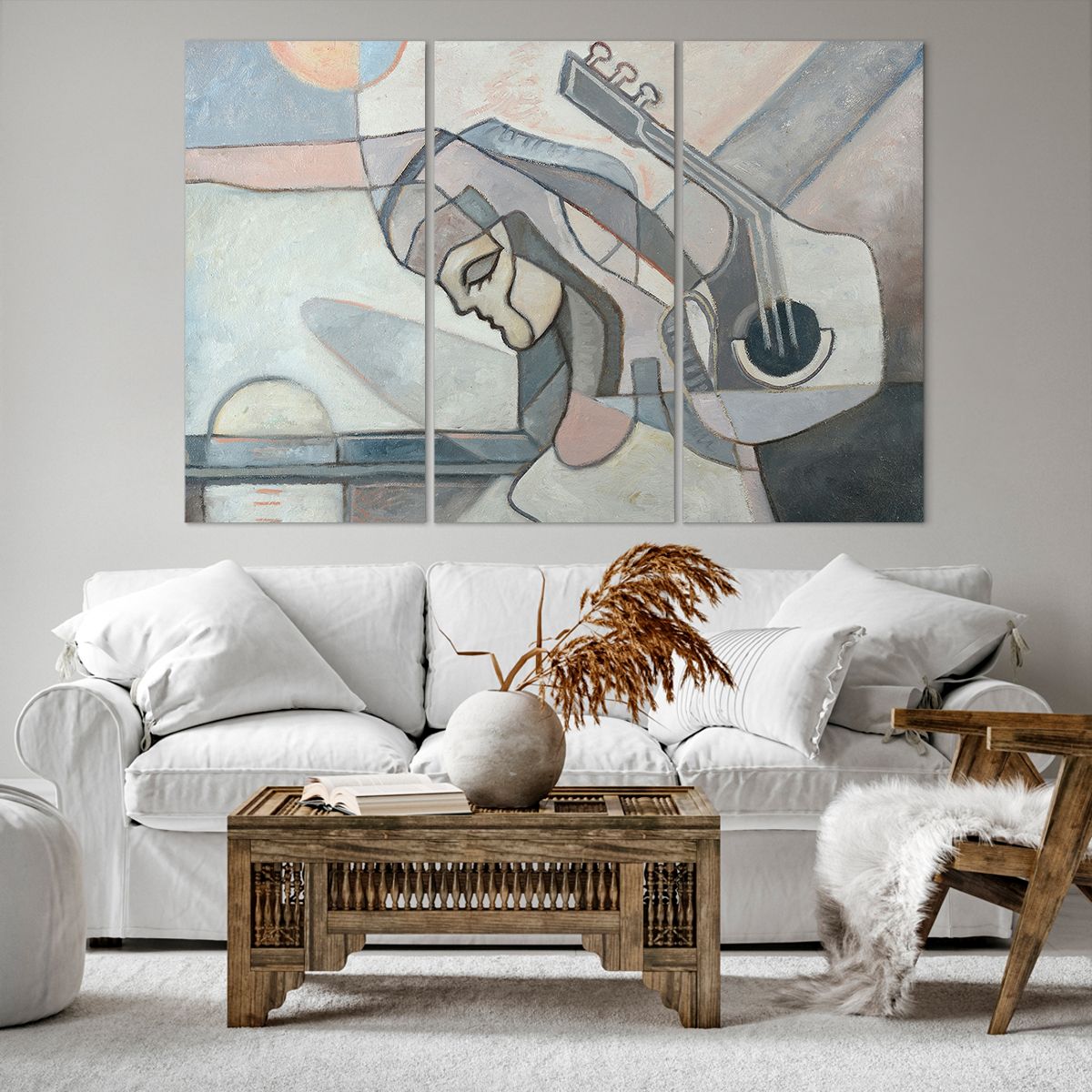 Obraz Na Płótnie - Kobieta Gitara  - 165X110 Cm - Ce165X110-3739