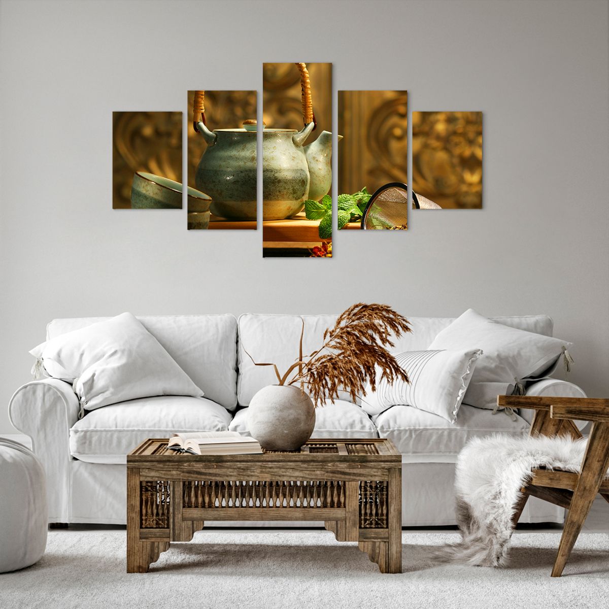 Obraz Na Płótnie - Imbryk Herbata - 125X70 Cm - Ea125X70-2628