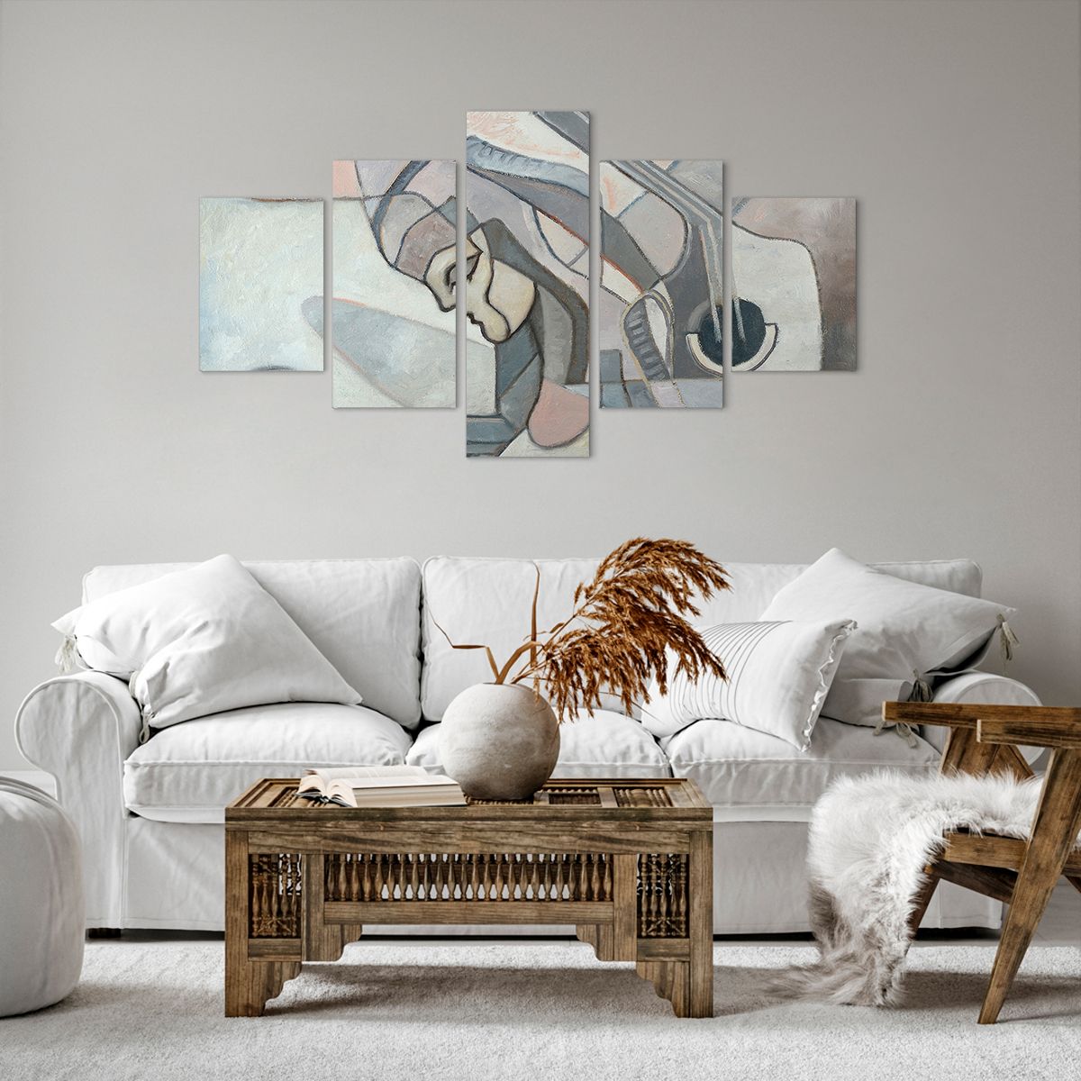 Obraz Na Płótnie - Kobieta Gitara  - 125X70 Cm - Ea125X70-3739