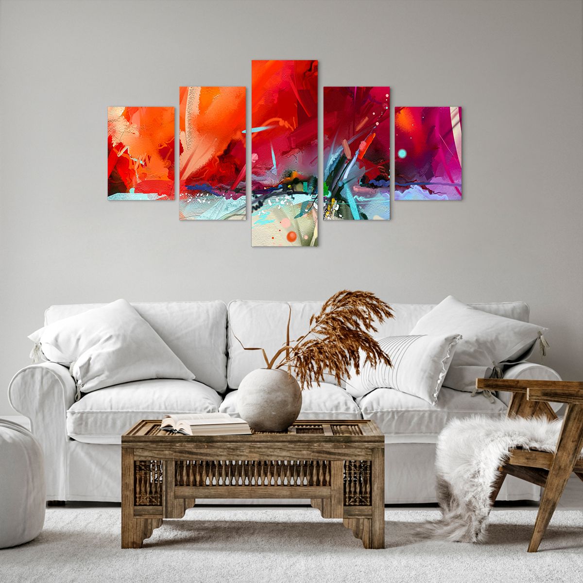 Obraz Na Płótnie - Kompozycja Dynamika - 125X70 Cm - Ea125X70-4036