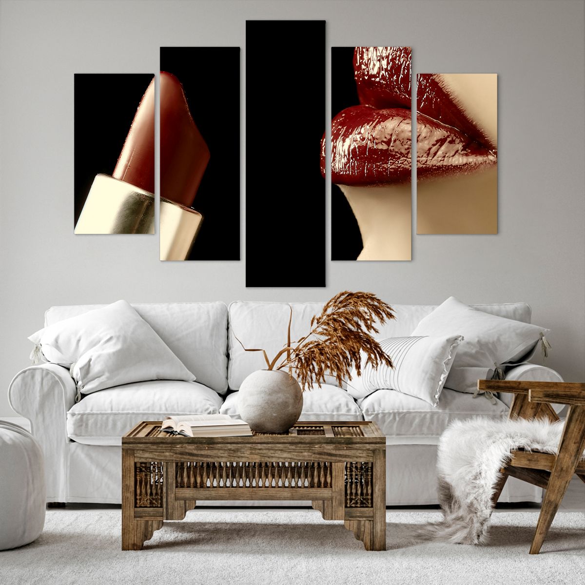 Obraz Na Płótnie - Kobieta Usta  - 150X100 Cm - Ea150X100-0414