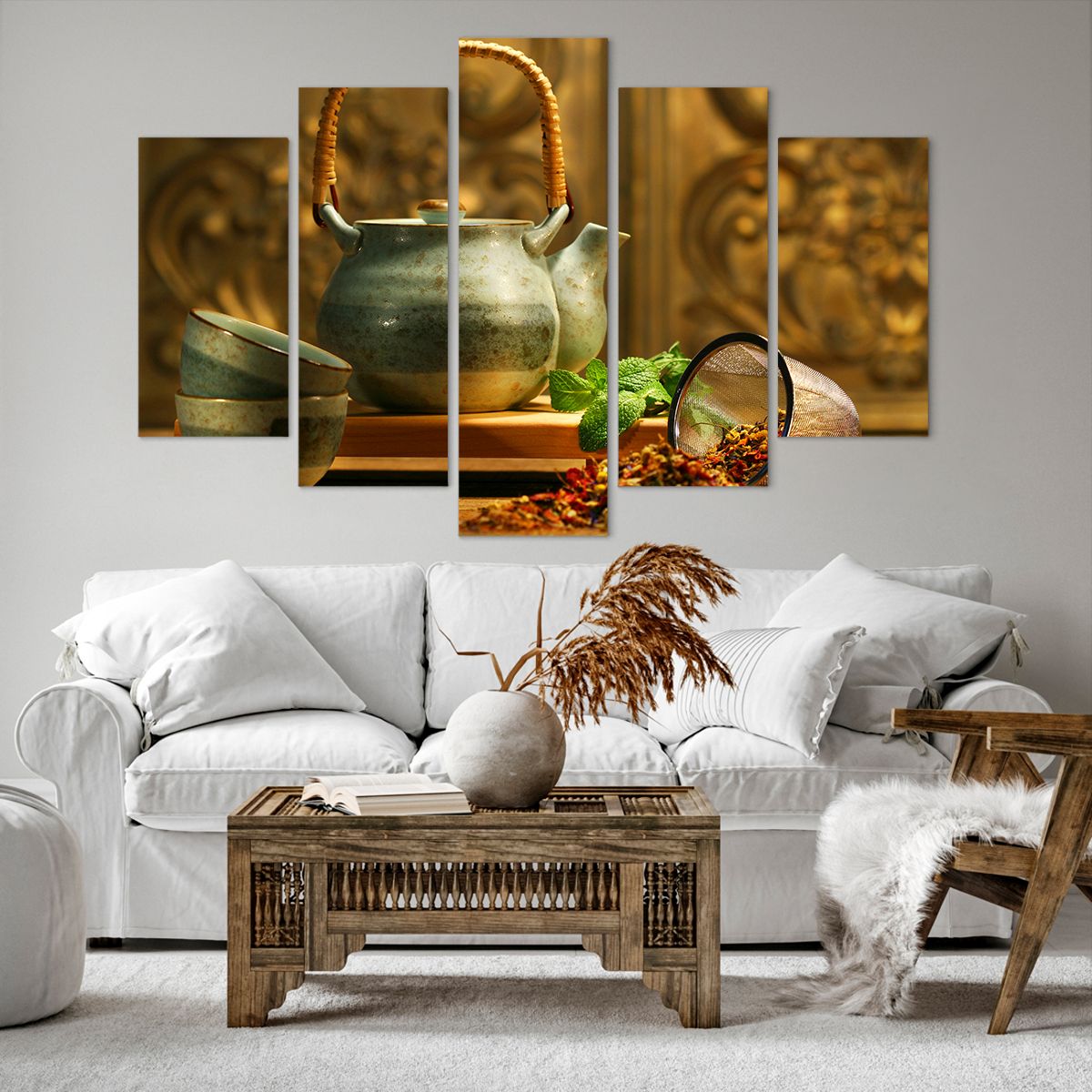 Obraz Na Płótnie - Imbryk Herbata - 150X100 Cm - Ea150X100-2628