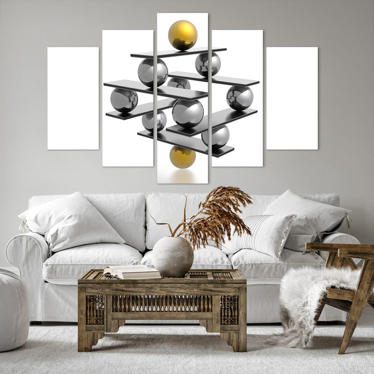 Obraz Na Płótnie - Kompozycja Kule - 150X100 Cm - Ea150X100-2640