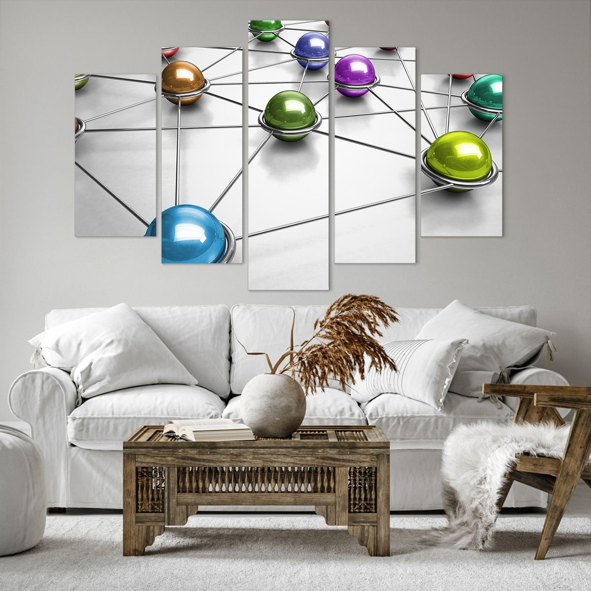 Obraz Na Płótnie - Kompozycja Kule - 150X100 Cm - Ea150X100-2659