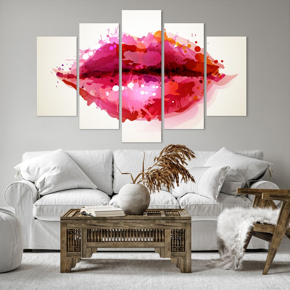 Obraz Na Płótnie - Kobieta Usta  - 150X100 Cm - Ea150X100-2706