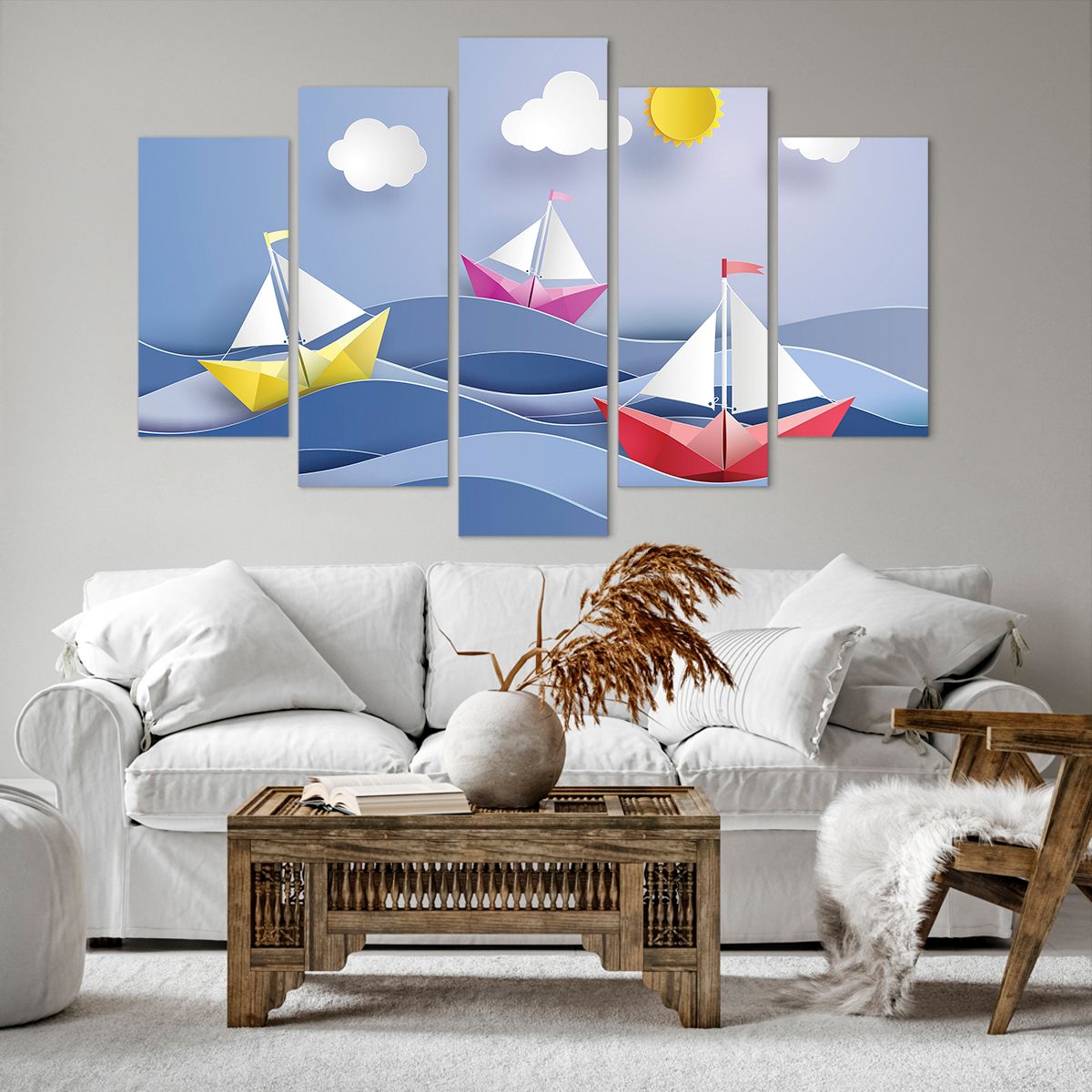 Obraz Na Płótnie - Statek Rysunek - 150X100 Cm - Ea150X100-2964