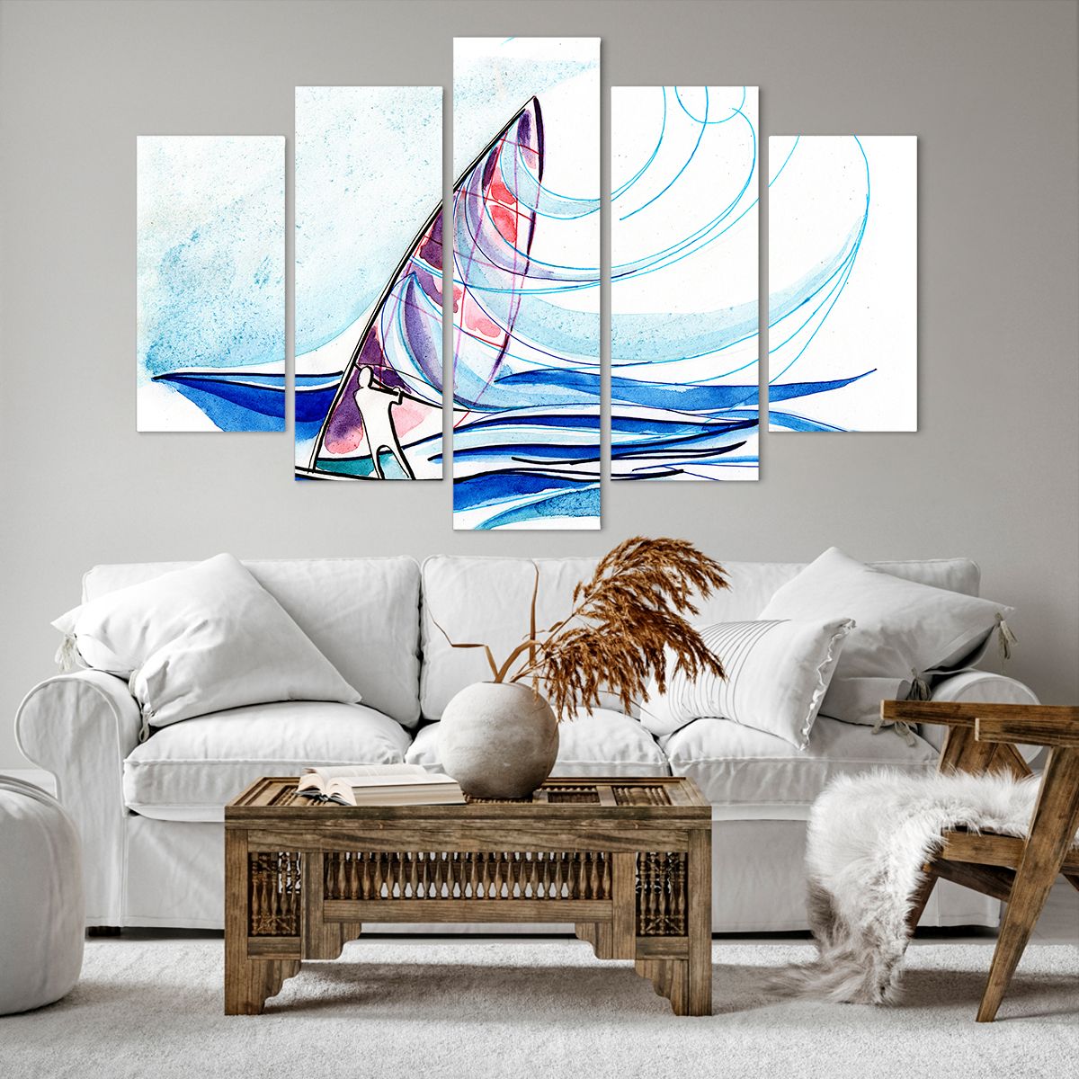 Obraz Na Płótnie - Morze Żaglówka - 150X100 Cm - Ea150X100-3064