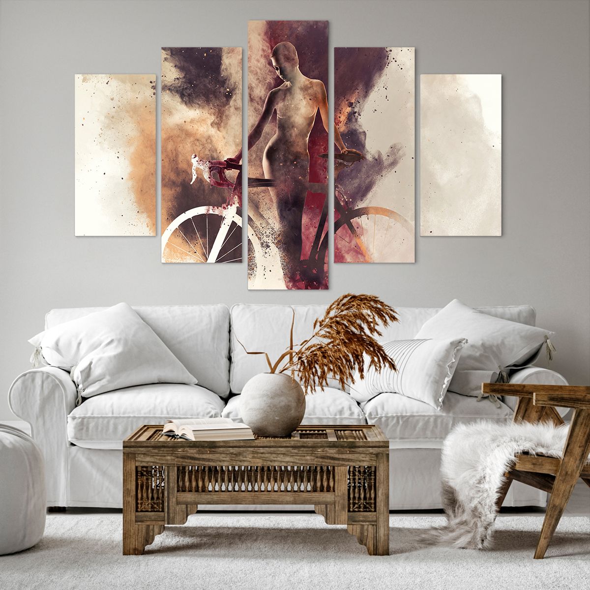 Obraz Na Płótnie - Kobieta Rower - 150X100 Cm - Ea150X100-3136