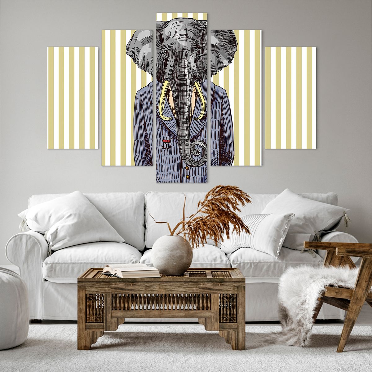 Obraz Na Płótnie - Słoń Elegant  - 150X100 Cm - Ea150X100-3209