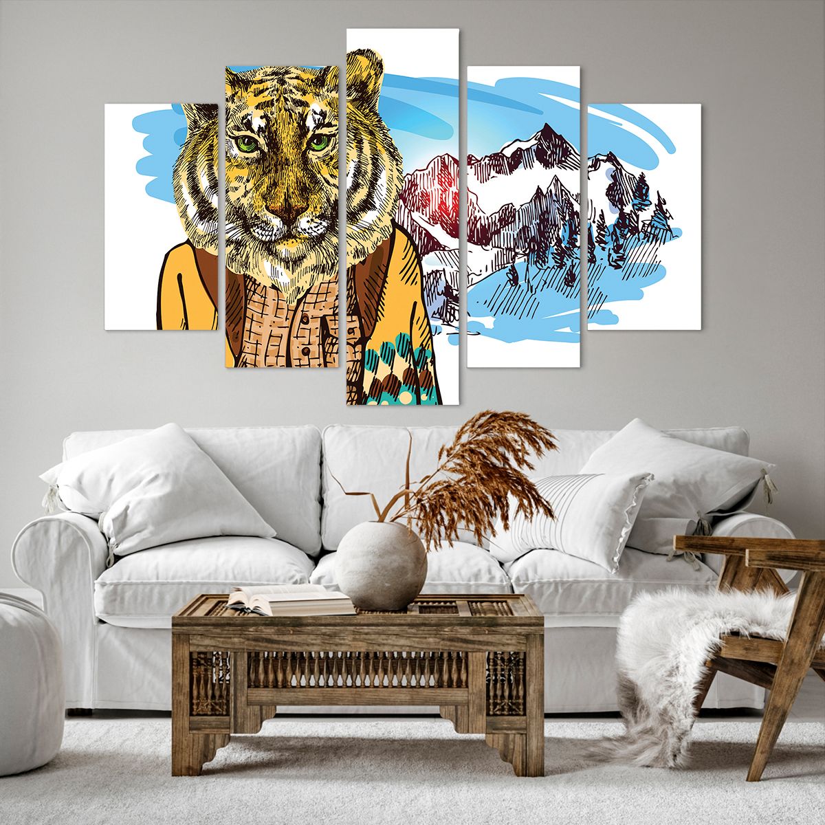 Obraz Na Płótnie - Tygrys Elegant - 150X100 Cm - Ea150X100-3210