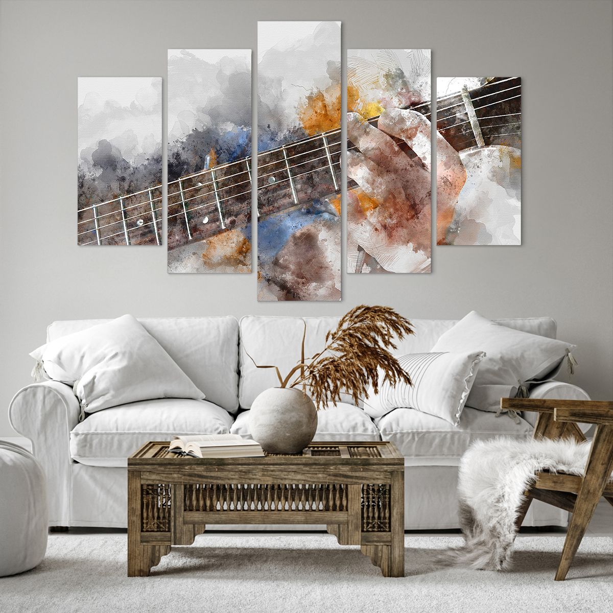 Obraz Na Płótnie - Muzyka Gitara Artysta - 150X100 Cm - Ea150X100-3448