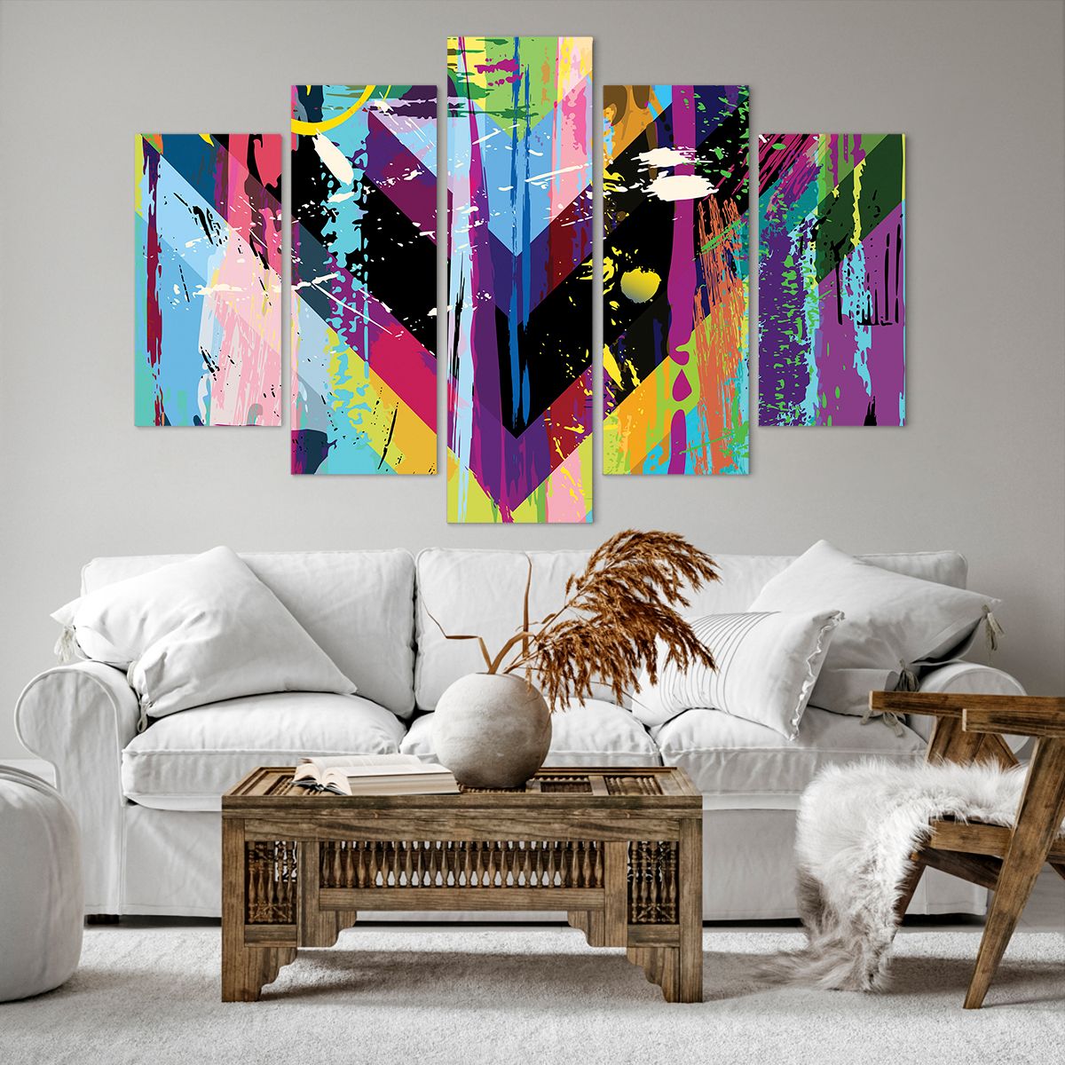 Obraz Na Płótnie - Kompozycja Kolory - 150X100 Cm - Ea150X100-3604