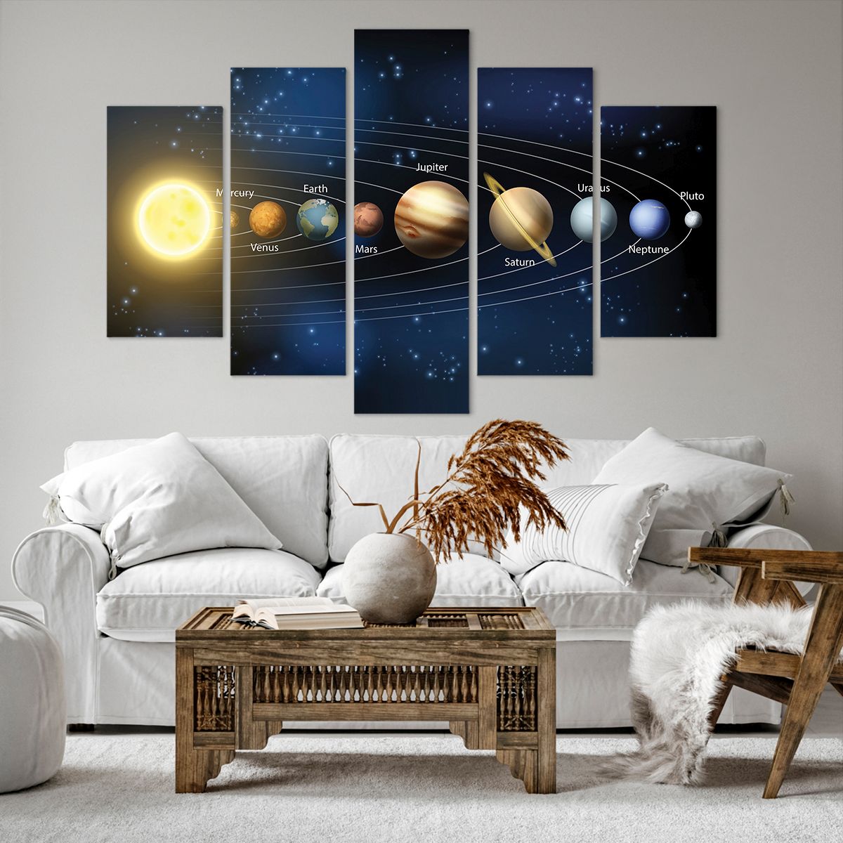 Obraz Na Płótnie - Kosmos Planety  - 150X100 Cm - Ea150X100-3650