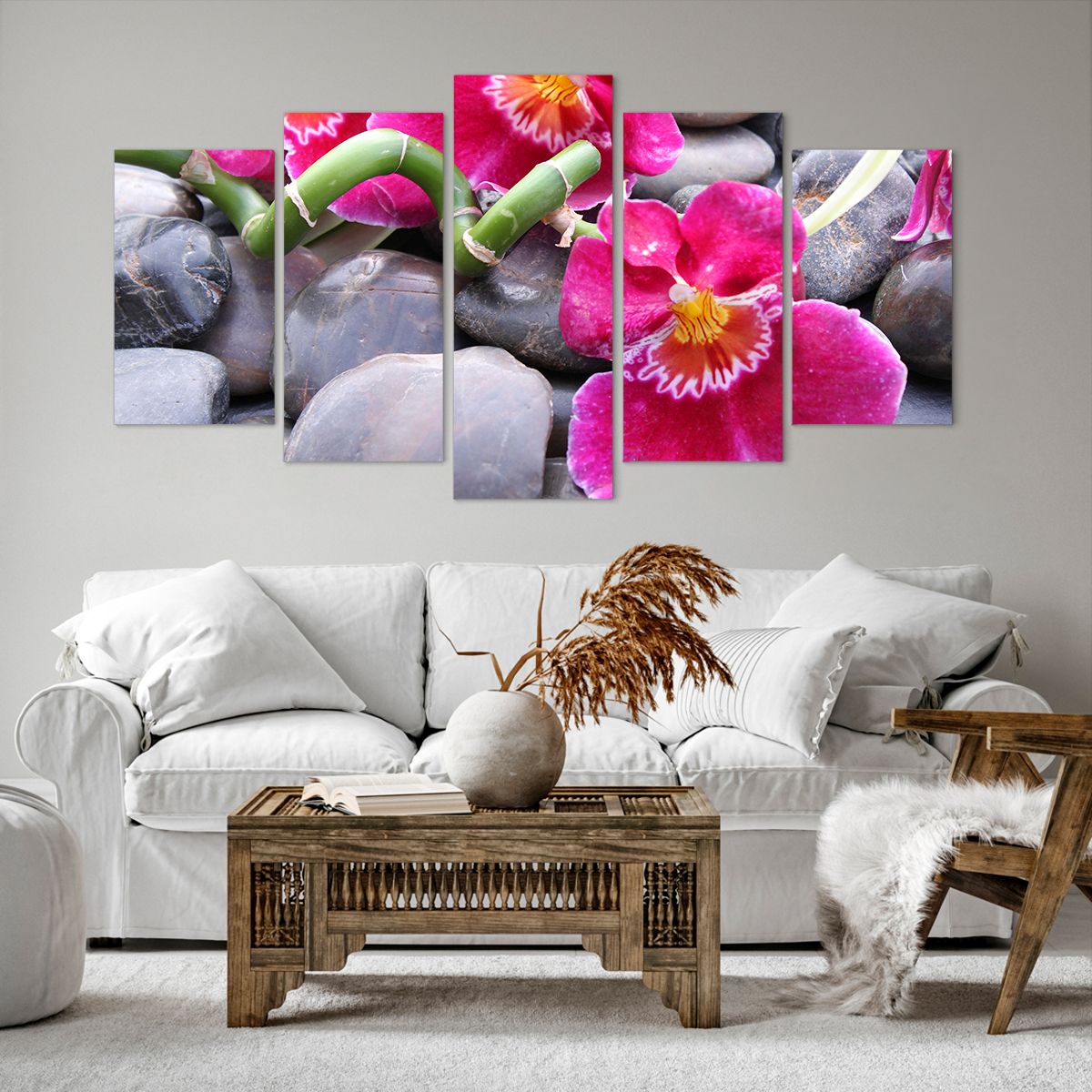Obraz Na Płótnie - Storczyk Kamień - 160X85 Cm - Ea160X85-0465