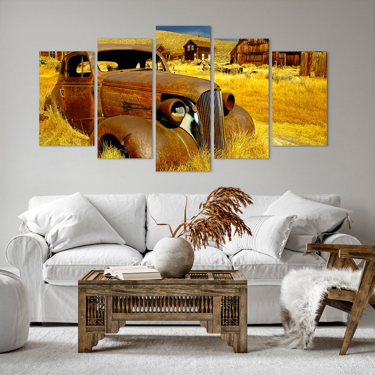 Obraz Na Płótnie - Farma Samochód - 160X85 Cm - Ea160X85-1289