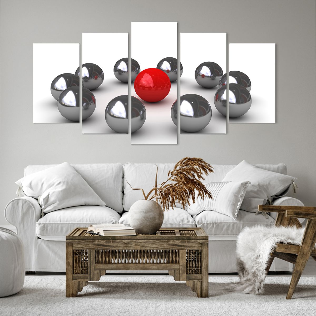 Obraz Na Płótnie - Kule Kompozycja - 160X85 Cm - Ea160X85-1386