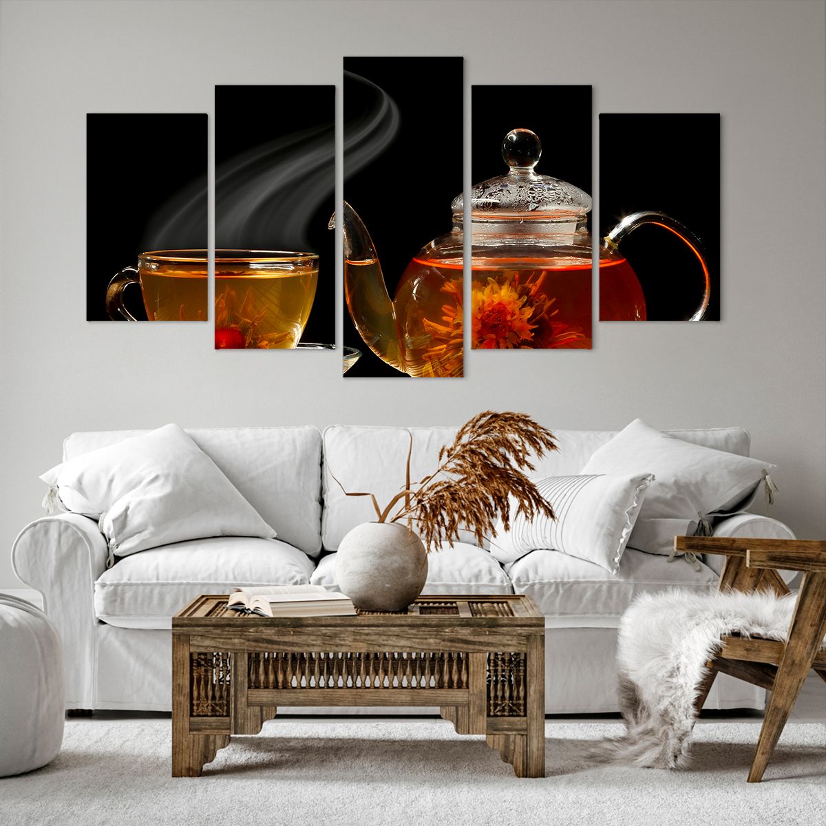 Obraz Na Płótnie - Herbata Napar  - 160X85 Cm - Ea160X85-2253