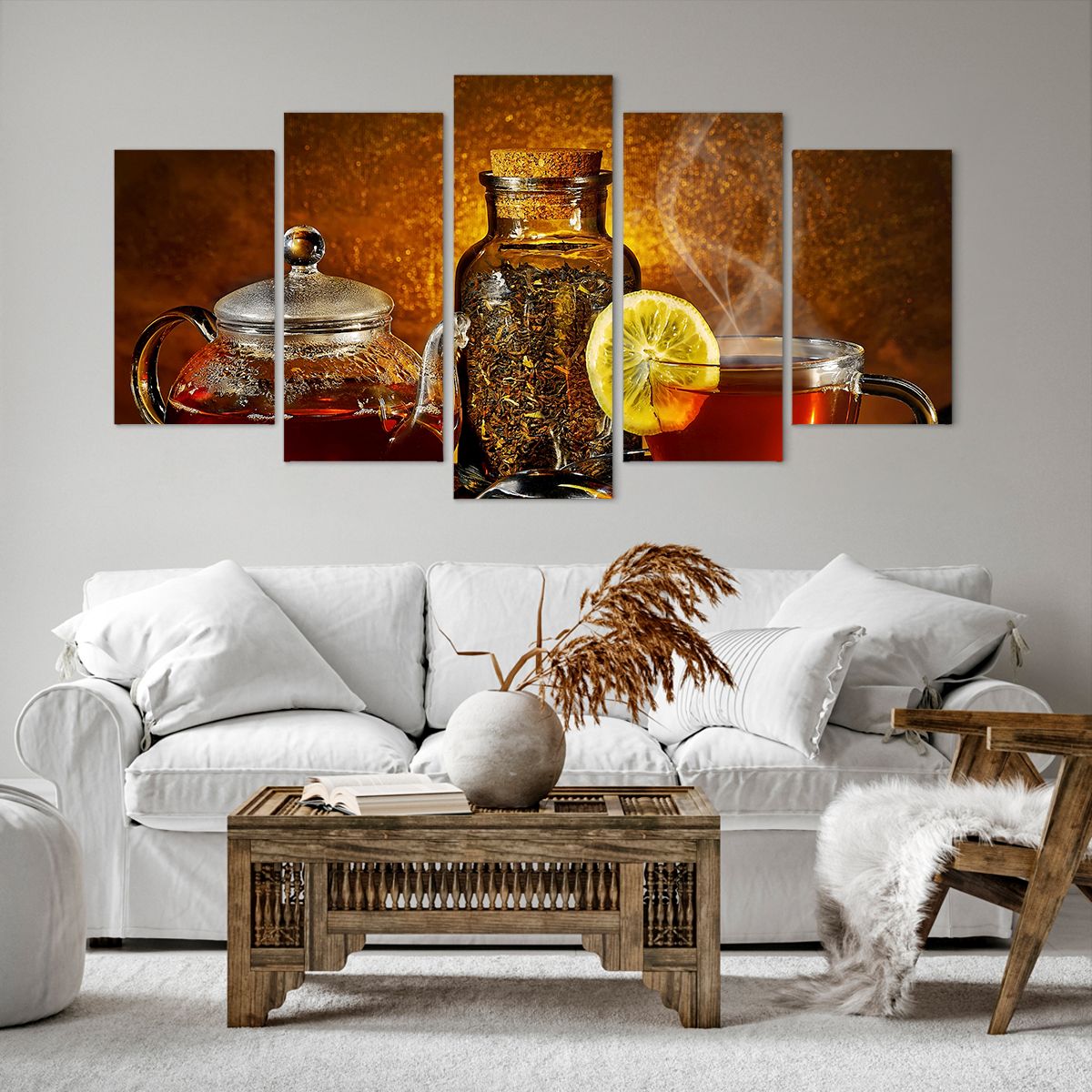 Obraz Na Płótnie - Herbata Napar  - 160X85 Cm - Ea160X85-2434