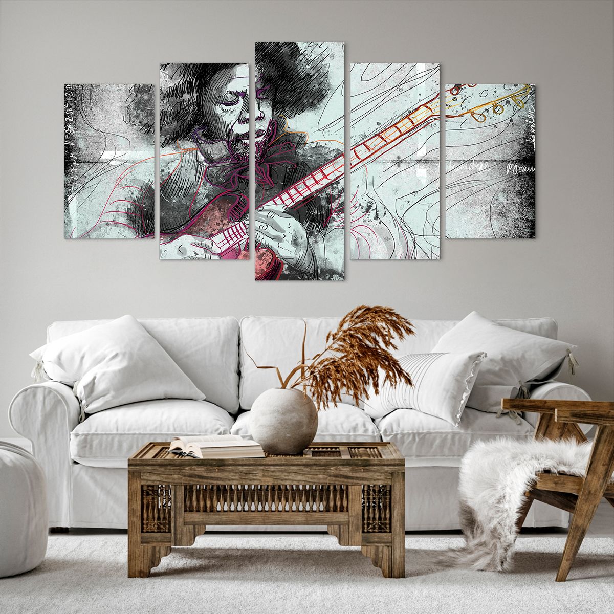 Obraz Na Płótnie - Gitara Muzyka  - 160X85 Cm - Ea160X85-2559