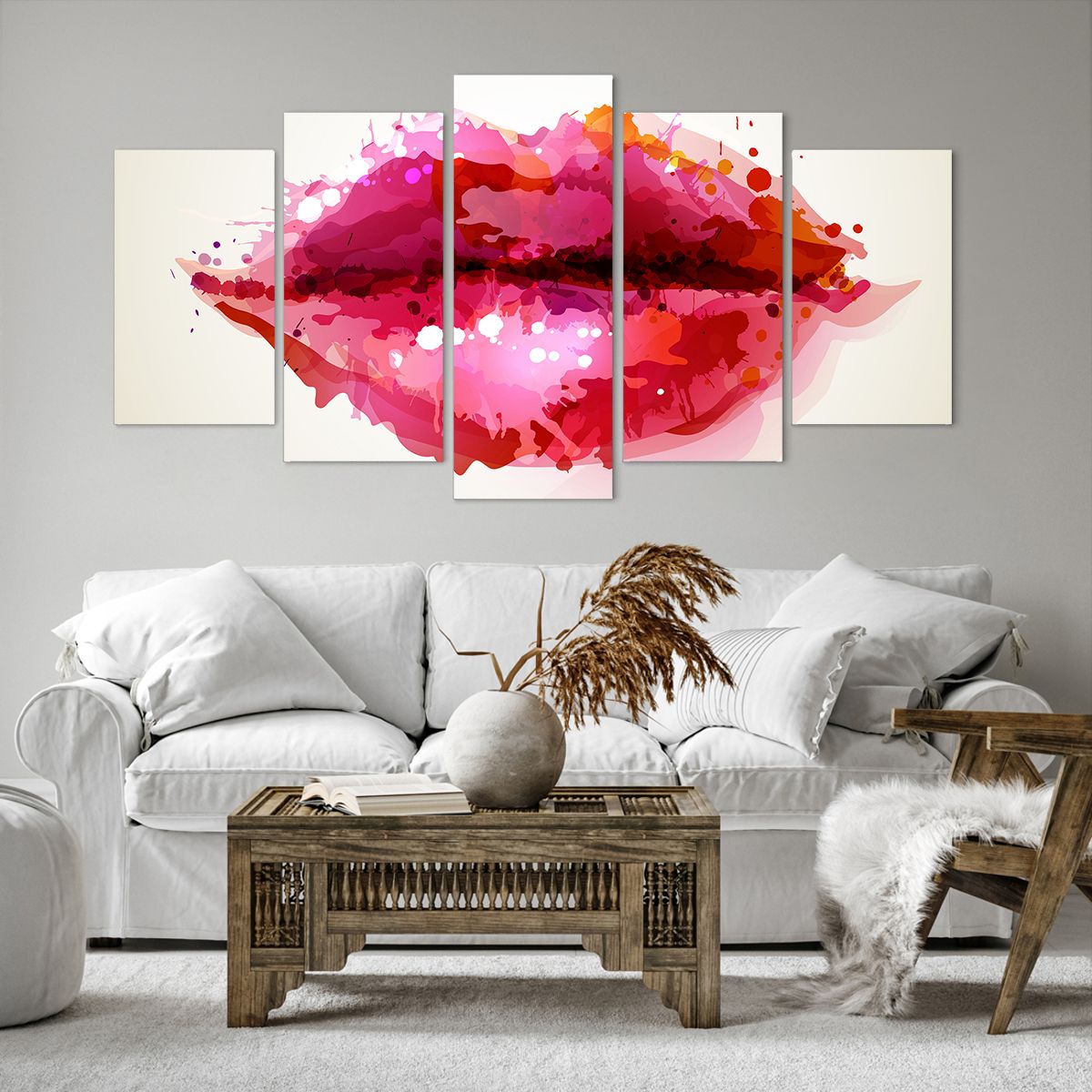 Obraz Na Płótnie - Kobieta Usta  - 160X85 Cm - Ea160X85-2706