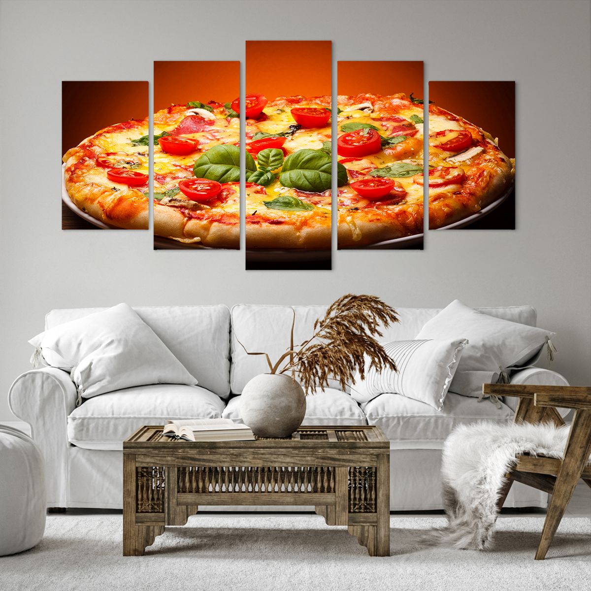 Obraz Na Płótnie - Pizza Posiłek - 160X85 Cm - Ea160X85-2717