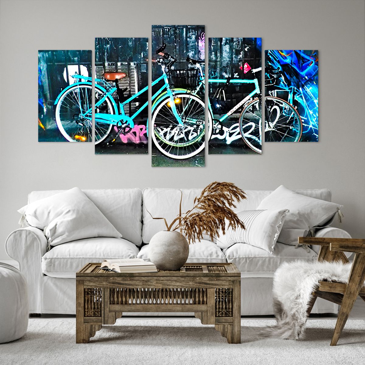 Obraz Na Płótnie - Rower Ulica - 160X85 Cm - Ea160X85-2949