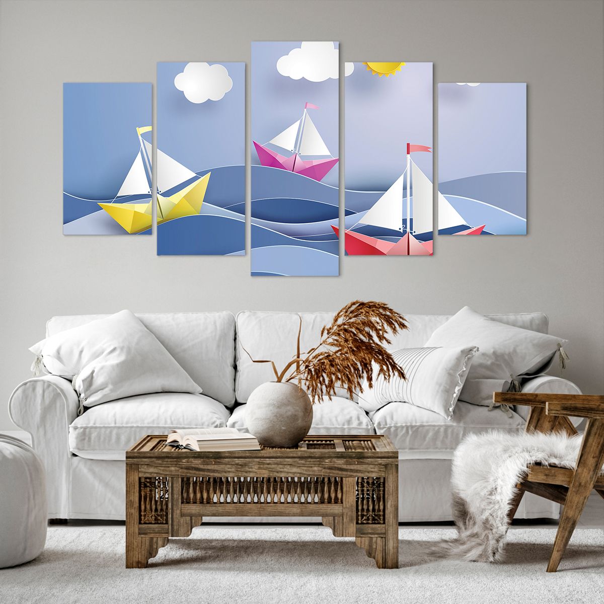 Obraz Na Płótnie - Statek Rysunek - 160X85 Cm - Ea160X85-2964