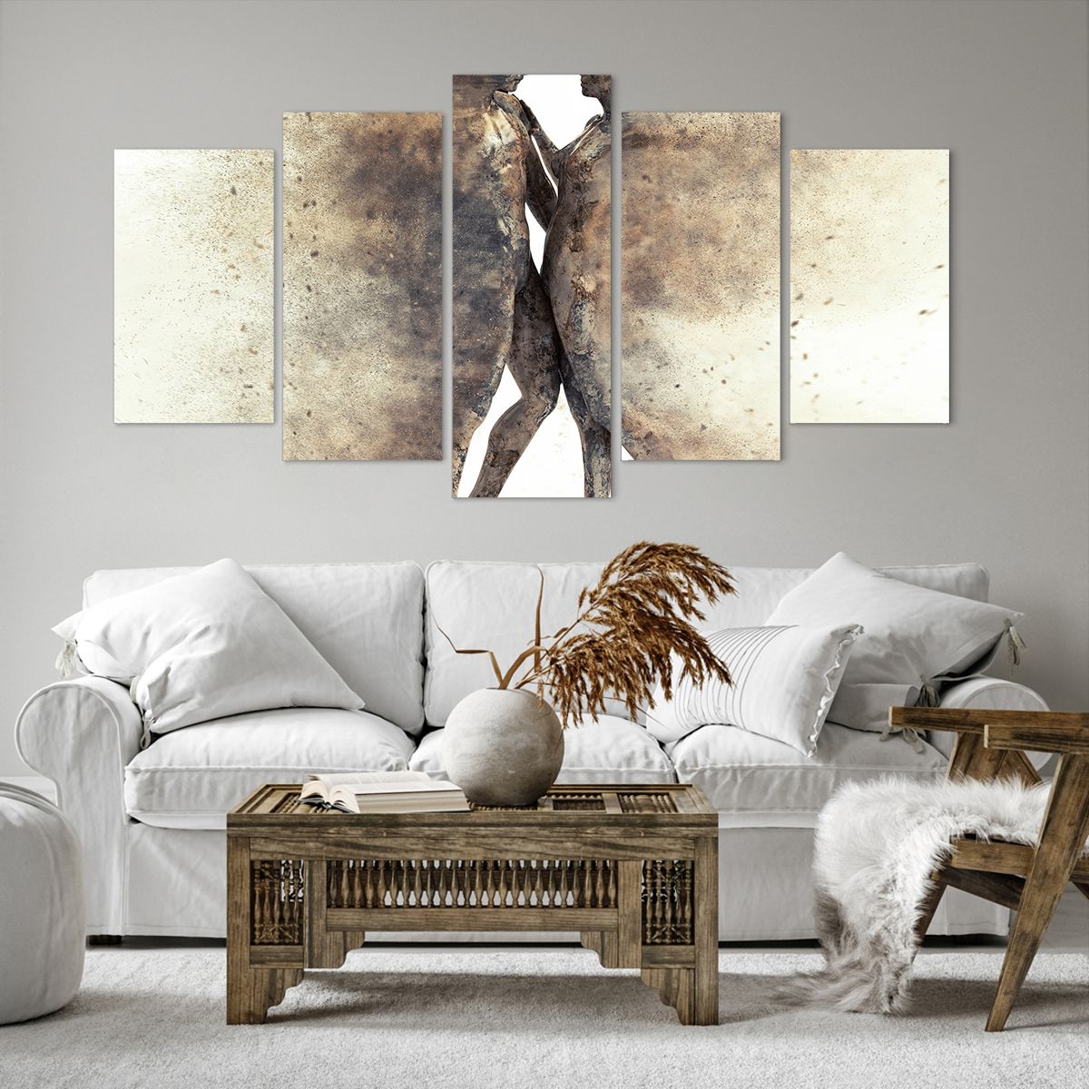 Obraz Na Płótnie - Postać Kamień  - 160X85 Cm - Ea160X85-3102