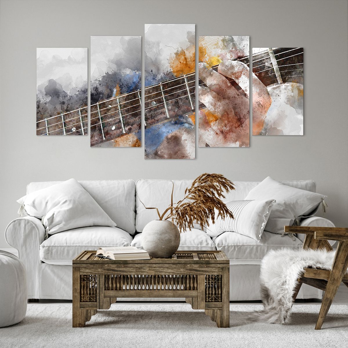 Obraz Na Płótnie - Muzyka Gitara Artysta - 160X85 Cm - Ea160X85-3448
