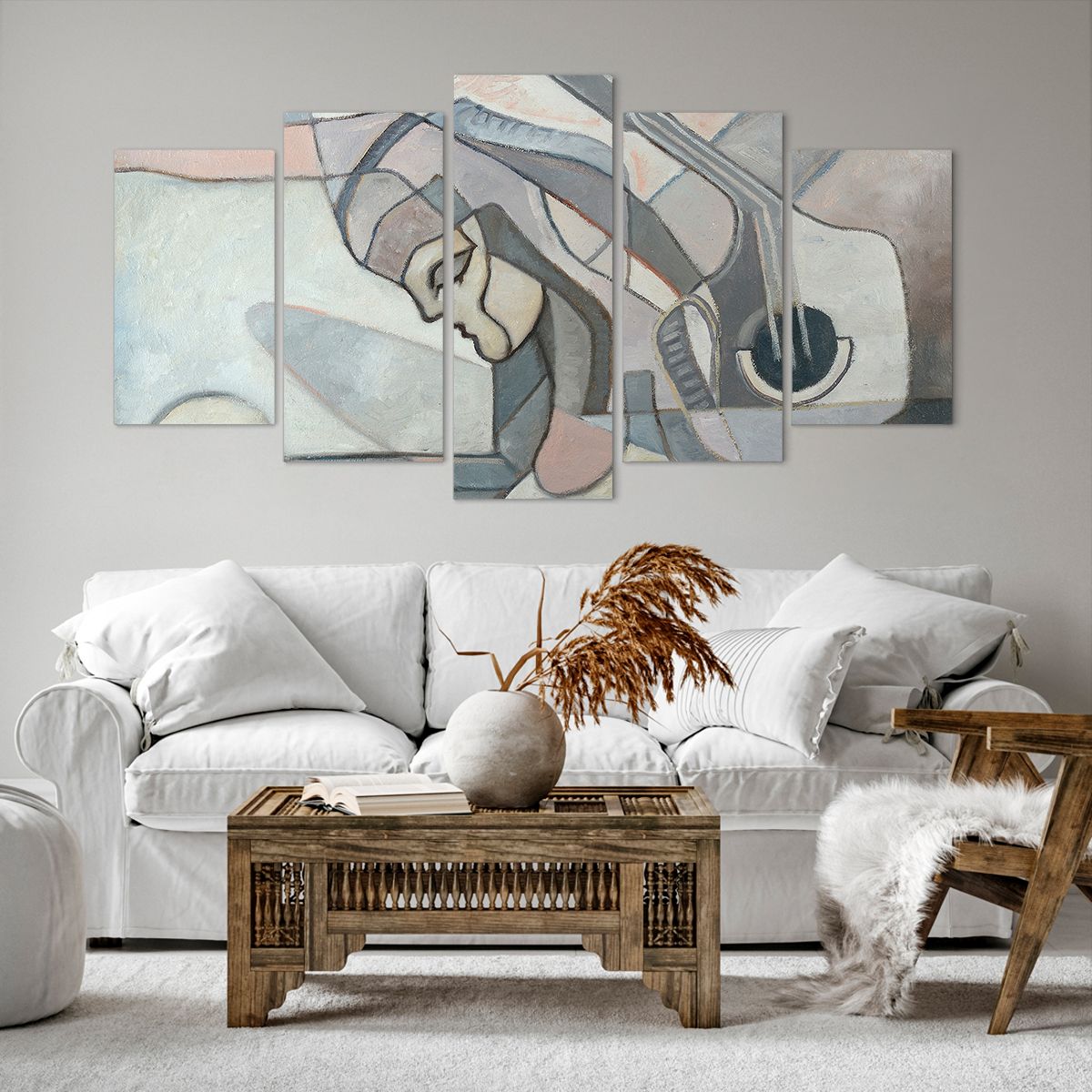Obraz Na Płótnie - Kobieta Gitara  - 160X85 Cm - Ea160X85-3739