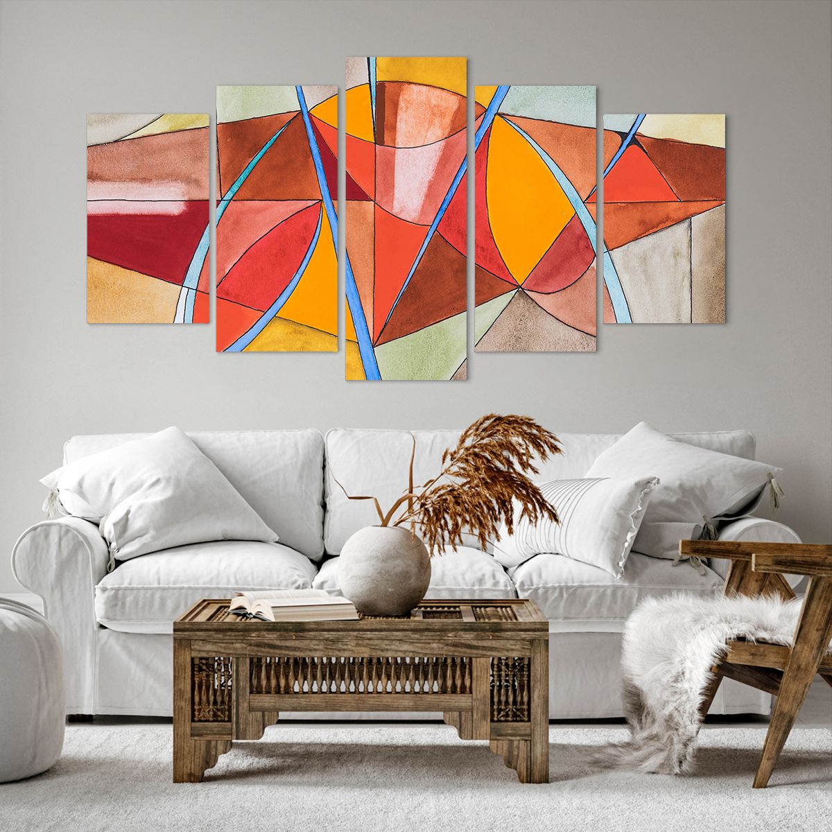 Obraz Na Płótnie - Kompozycja Figury - 160X85 Cm - Ea160X85-3960