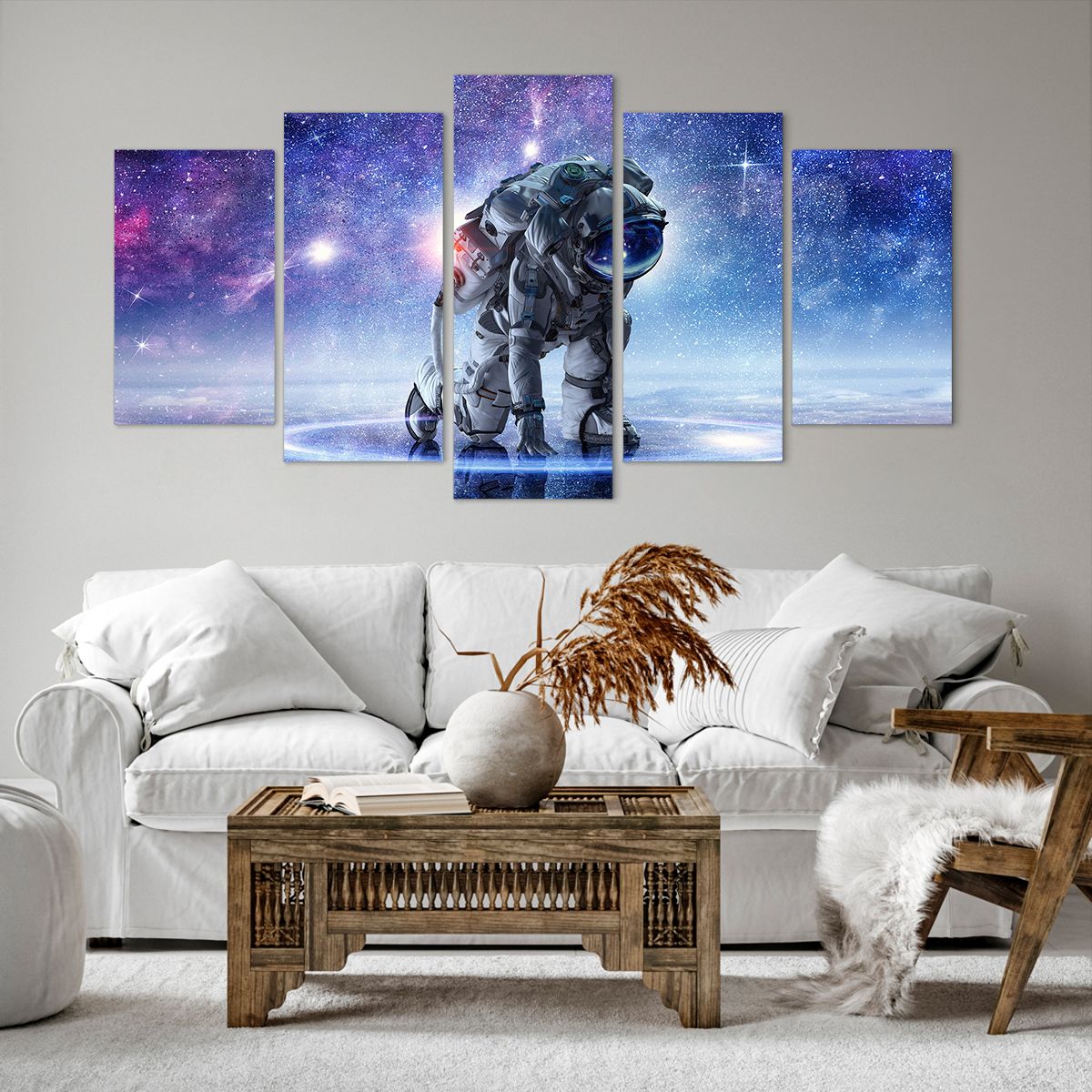 Obraz Na Płótnie - Kosmonauta Kosmos - 160X85 Cm - Ea160X85-3985