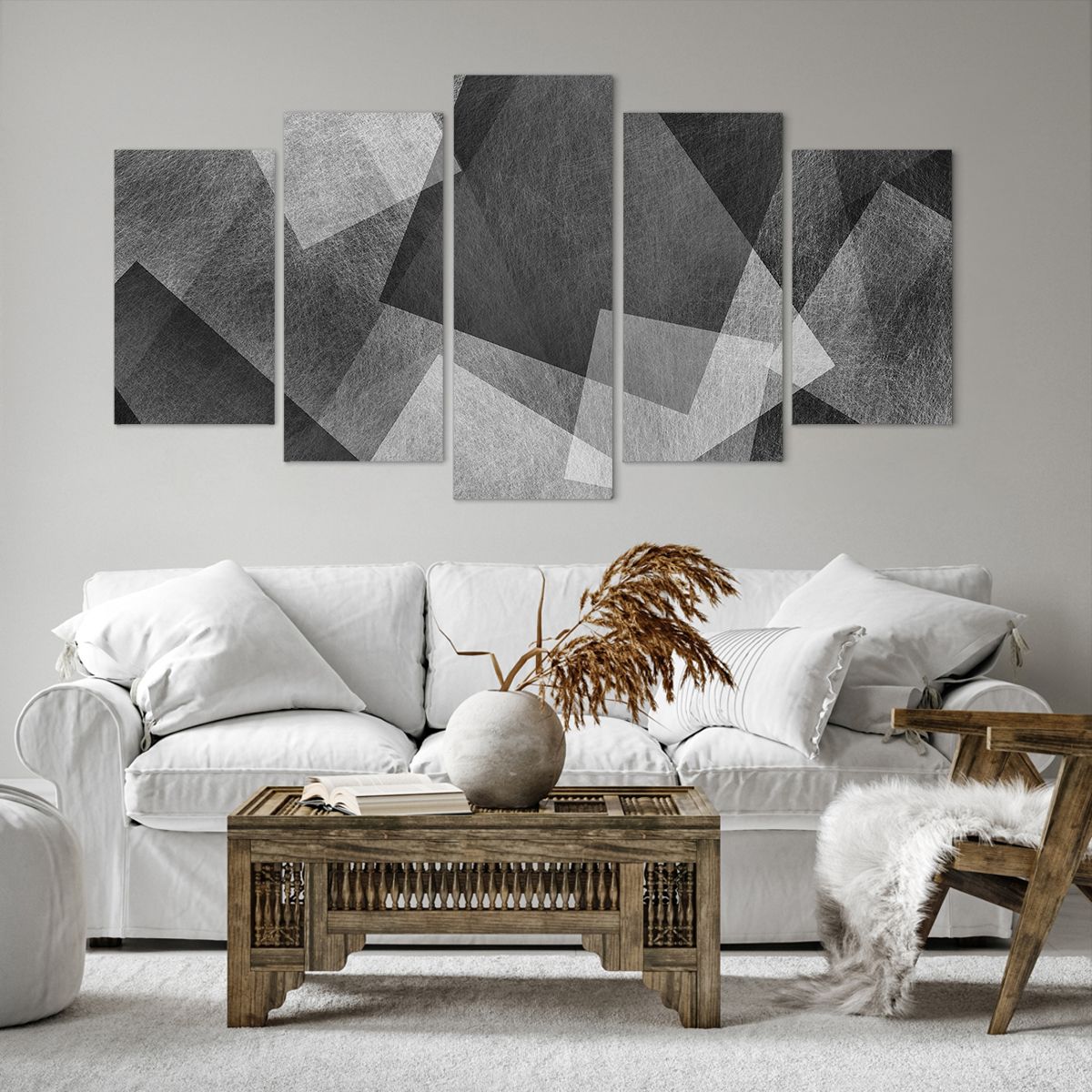 Obraz Na Płótnie - Kompozycja Modern - 160X85 Cm - Ea160X85-3996