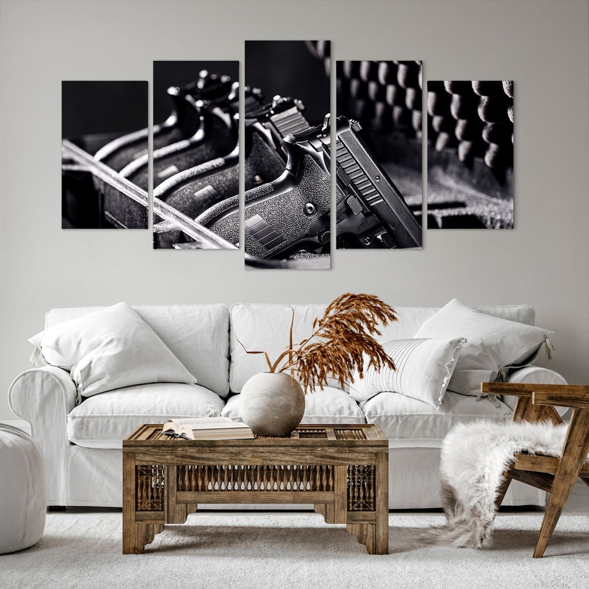 Obraz Na Płótnie - Rewolwer Broń  - 160X85 Cm - Ea160X85-4004