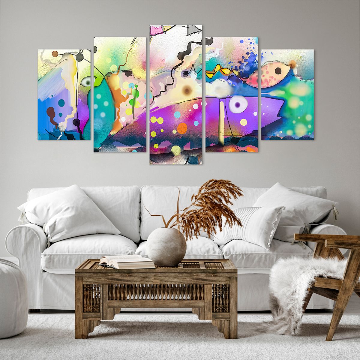 Obraz Na Płótnie - Ryby Pastele  - 160X85 Cm - Ea160X85-4096