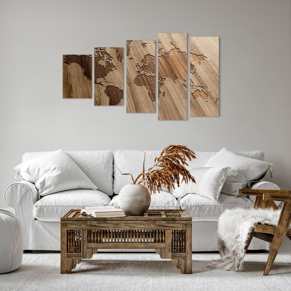 Obraz Na Płótnie - Mapa Kontynent - 100X60 Cm - Eg100X60-3042