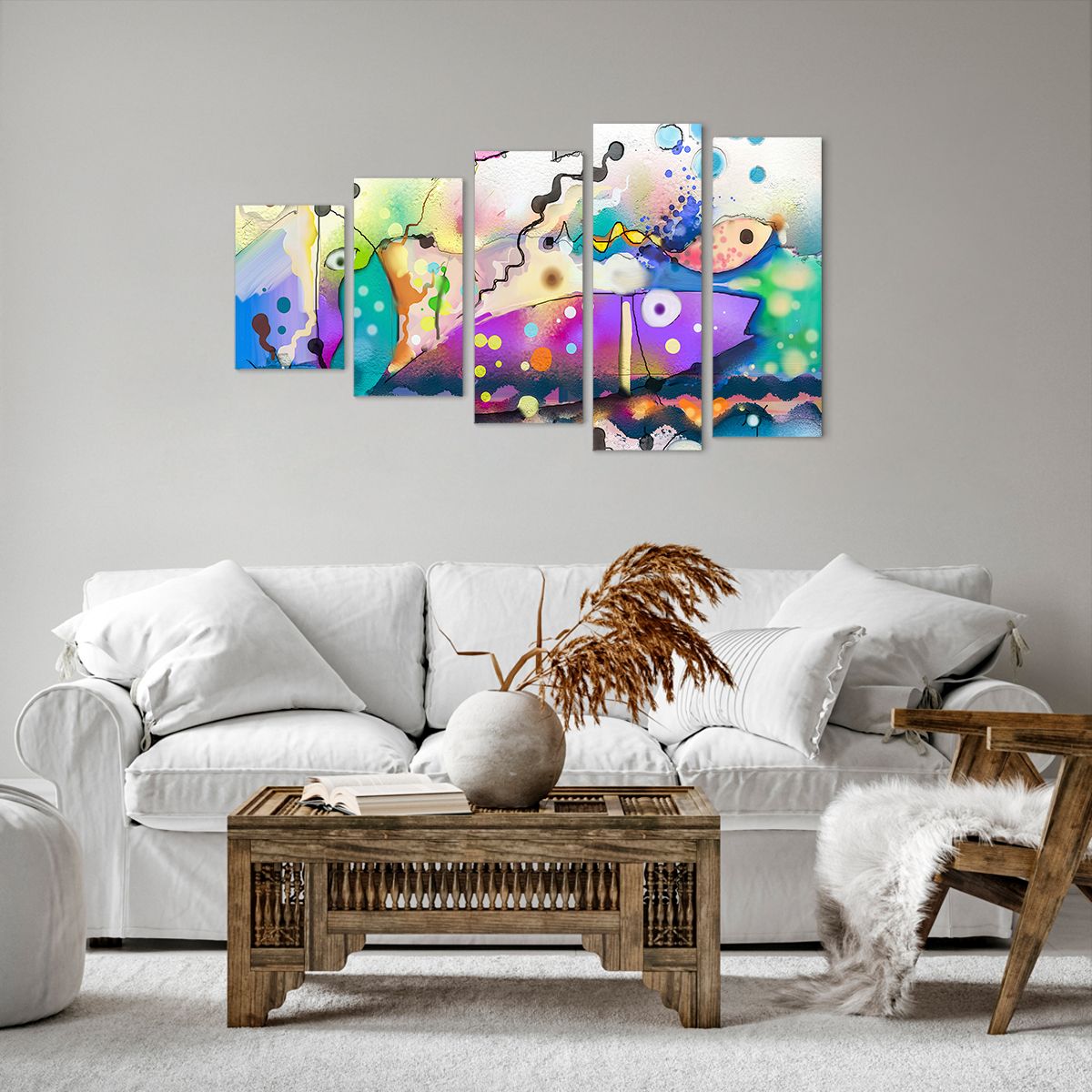 Obraz Na Płótnie - Ryby Pastele  - 100X60 Cm - Eg100X60-4096