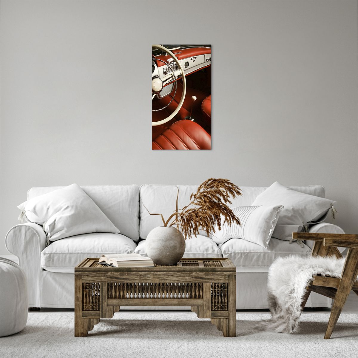 Obraz Na Płótnie - Samochód Retro - 45X80 Cm - Pa45X80-0149