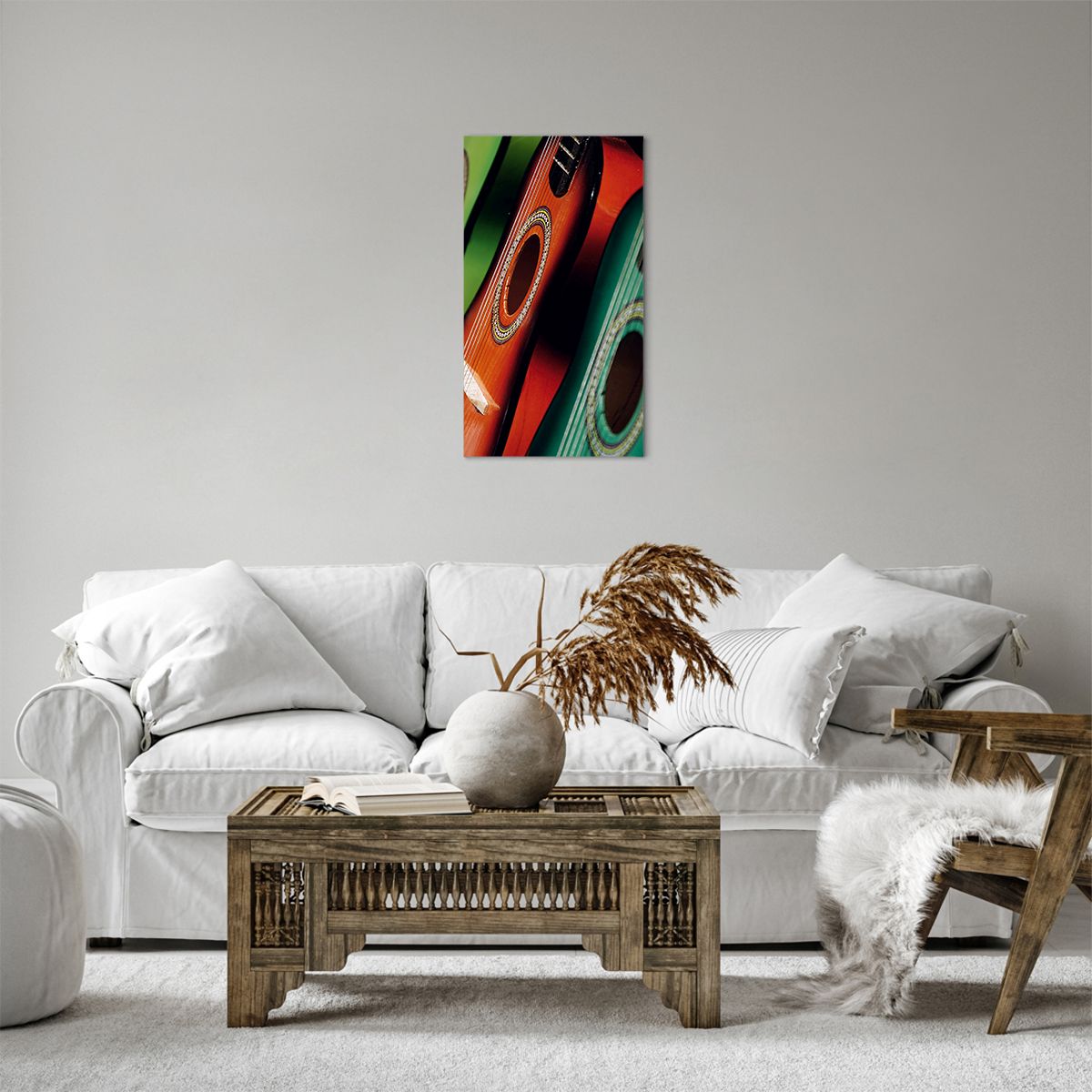 Obraz Na Płótnie - Gitara Muzyka Gra - 45X80 Cm - Pa45X80-2113