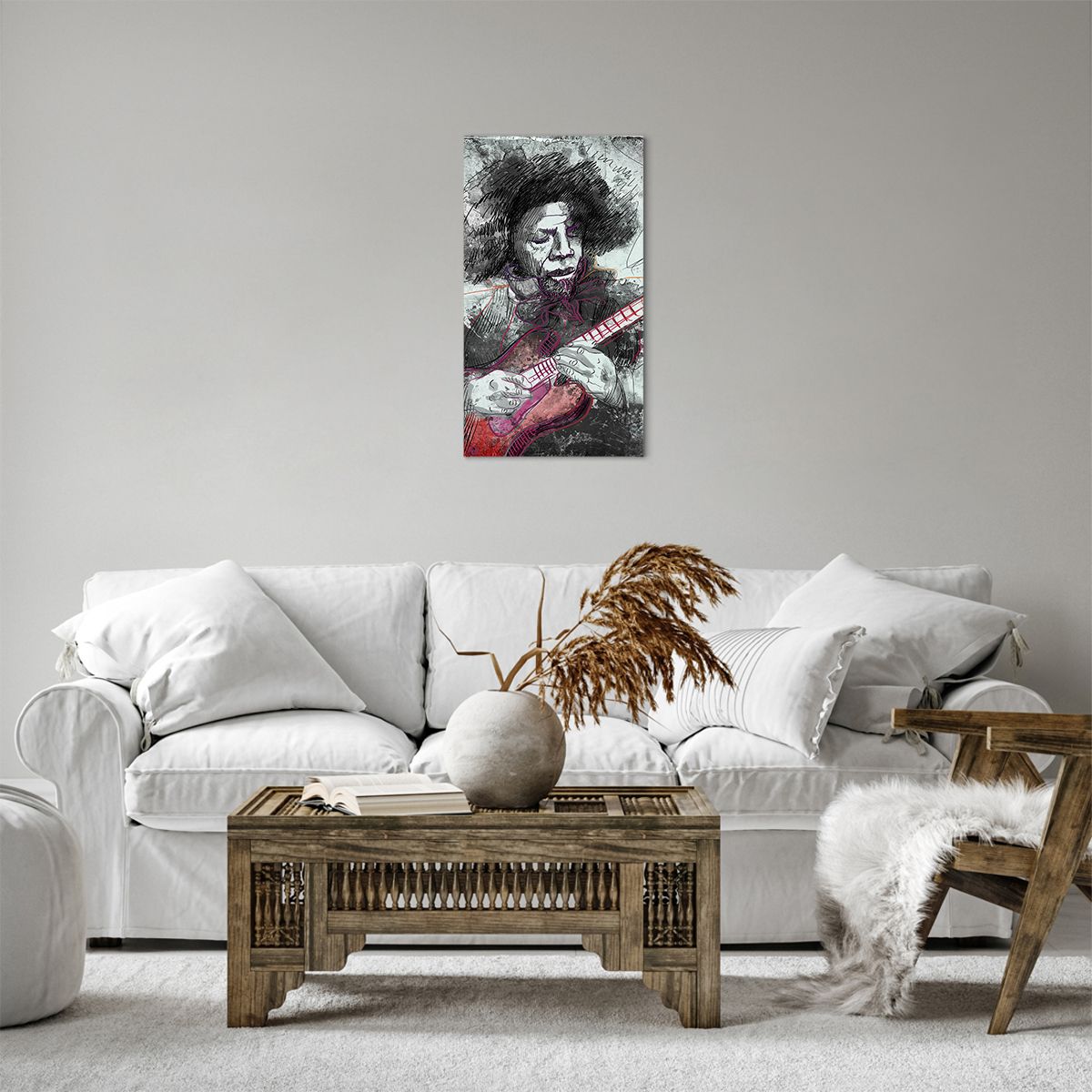 Obraz Na Płótnie - Gitara Muzyka  - 45X80 Cm - Pa45X80-2559